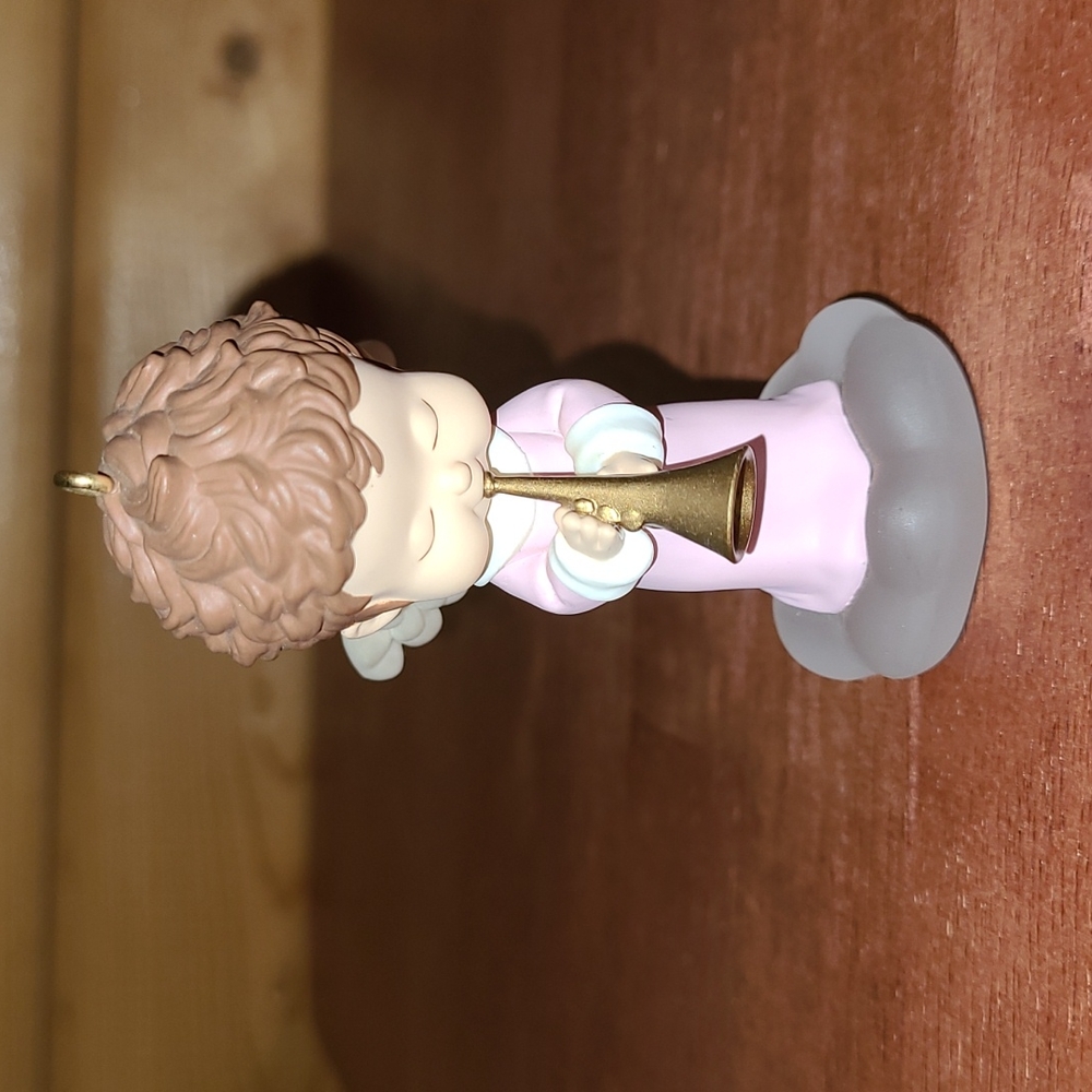 Vintage 1999 Hallmark Mary’s Angels "Heather" #12 Pink Dress Christmas Ornament
